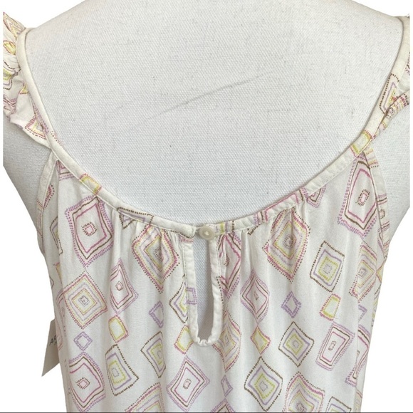 NWT ARIZONA Sleeveless Geometric White Maxi Dress Size L - Picture 7 of 7